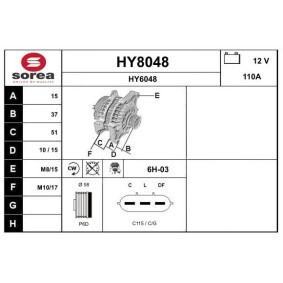 Lichtmaschine HY8048 von SNRA günstig für 230,99 € online kaufen