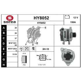 Lichtmaschine HY8052 von SNRA günstig für 372,66 € online kaufen
