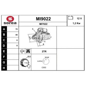 Køb Starter af SNRA MI9022 til den lave pris 3326,27 DKK