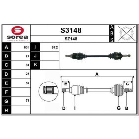 Acquista Semiasse da SNRA S3148 a buon mercato per soli 191,52 €