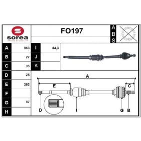 Antriebswelle FO197 von SERA günstig für 192,41 € online kaufen