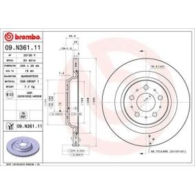 Compre Disco de travão da BREMBO 09.N361.11 a um preço baixo por 67,55 €