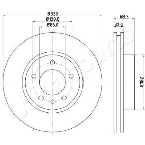Bremsscheibe von JAPANPARTS DI-0957
