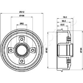 Bremstrommel für CITROËN von JAPANPARTS