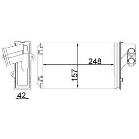 Wärmetauscher, Innenraumheizung AH 101 000S von MAHLE ORIGINAL günstig für 49,26 € online kaufen
