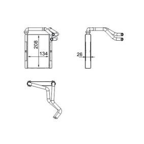 Achetez des Radiateur de chauffage MAHLE ORIGINAL AH 273 000S à prix pour 107,45 €
