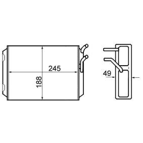 Compre Radiador da chaufage de MAHLE ORIGINAL online para 960 II Combi (965) a preços moderados