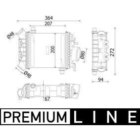 Acquista Intercooler da MAHLE ORIGINAL online per Classe R (W251, V251) a prezzi moderati