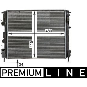 Kjøp Radiator, motorkjøling av MAHLE ORIGINAL CR 35 000P til den lave prisen 1246,13 NOK