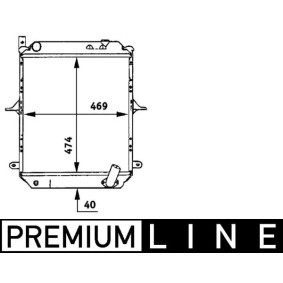 Acquista Radiatore da MAHLE ORIGINAL online per Cabstar E Camion pianale / Telaio (TL_, VL_) a prezzi moderati