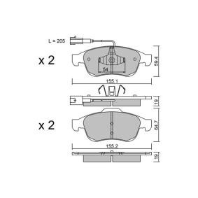Bremsbeläge BPFI-1046 von AISIN günstig für 48,69 € online kaufen
