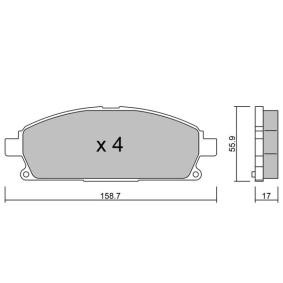 Bremsbeläge BPNI-1023 von AISIN günstig für 40,81 € online kaufen