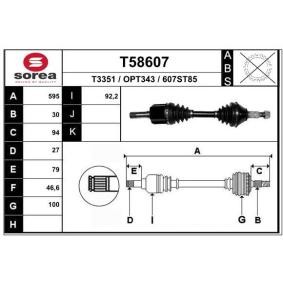 Köp Drivaxel av EAI T58607 till det låga priset 1552,19 kr