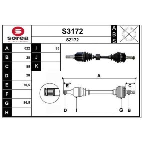 Acquista Semiasse da SNRA S3172 a buon mercato per soli 174,18 €