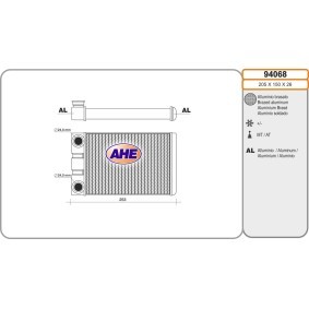 Acquista Scambiatore calore per riscaldamento abitacolo da AHE 94068 a buon mercato per soli 82,83 €