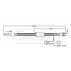 Bremsschlauch für VW von BORG & BECK