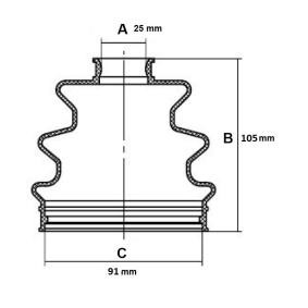 Faltenbalgsatz, Antriebswelle 59NI006 von RED-LINE günstig für 27,50 € online kaufen