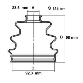 Faltenbalgsatz, Antriebswelle 59NI015 von RED-LINE günstig für 54,99 € online kaufen