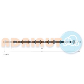Handbremsseil 11.0243.2 von ADRIAUTO günstig für 31,30 € online kaufen