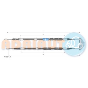 Handbremsseil 33.0216.1 von ADRIAUTO günstig für 27,00 € online kaufen