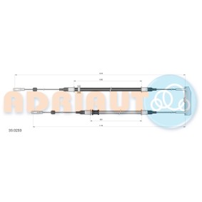 Handbremsseil 33.0233 von ADRIAUTO günstig für 31,52 € online kaufen