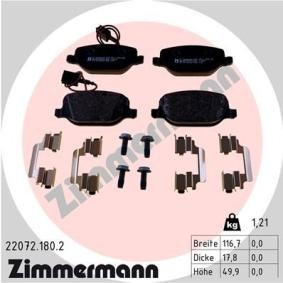 Bremsbeläge 22072.180.2 von ZIMMERMANN günstig für 70,83 € online kaufen