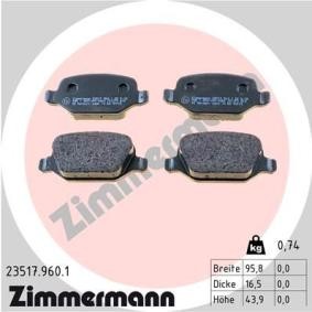 Achetez des Plaquettes de frein ZIMMERMANN 23517.960.1 à prix pour 80,71 €