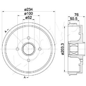 Achetez des Tambour de frein ASHIKA 56-00-0409 à prix pour 56,81 €