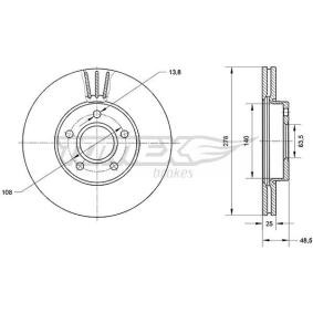 Bremsscheibe für VOLVO von TOMEX brakes