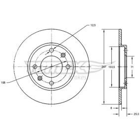 Compre Disco de travão da TOMEX brakes TX 71-53 a um preço baixo por 29,12 €