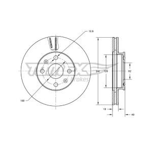 Bremsscheibe für HYUNDAI von TOMEX brakes