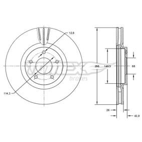 Bremsscheibe für NISSAN von TOMEX brakes