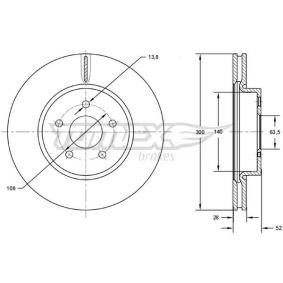 Bremsscheibe TX 72-80 von TOMEX brakes günstig für 66,79 € online kaufen