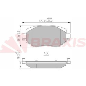 Bremsbeläge AA0668 von BRAXIS günstig für 18,40 € online kaufen