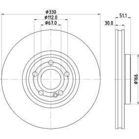 Bremsscheibe für MERCEDES-BENZ von MINTEX