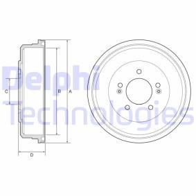Compre Tambor de travão da DELPHI BF599 a um preço baixo por 31,08 €