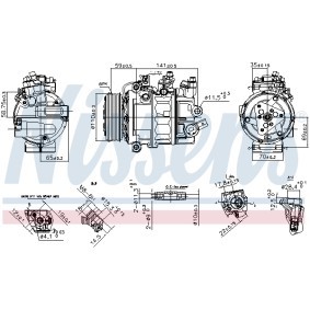 Osta Ilmastoinnin kompressori NISSENS:llä 890755 edullisesti hintaan 305,52 €