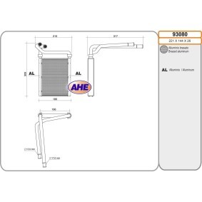 Compre Radiador da chaufage de AHE online para COROLLA Verso (ZDE12_, CDE12_) a preços moderados