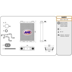 Acquista Radiatore riscaldamento da AHE online per PULSAR 2 volumi /Coda spiovente (C13) a prezzi moderati