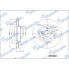 Bremsscheiben des Herstellers Mando - Originalware Artikelnummer: MBC030212