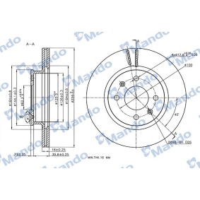 Bremsscheiben des Herstellers Mando - Originalware Artikelnummer: MBC030239
