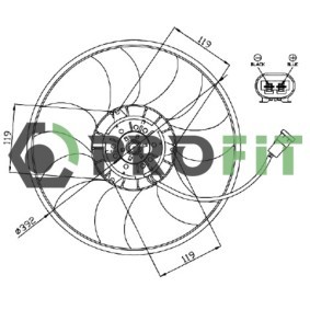 Kühlerlüfter des Herstellers PROFIT - Originalware Artikelnummer: 1850-0018