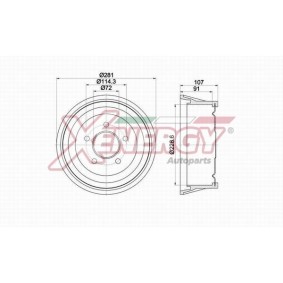 VOLKSWAGEN Bremstrommel von AP XENERGY