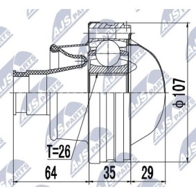 Achetez des Jeu de joints, arbre de transmission NTY NPW-FR-070 à prix pour 47,07 €