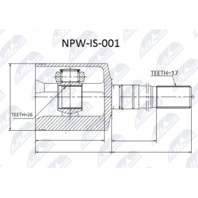 Achetez des Jeu de joints, arbre de transmission NTY NPW-IS-001 à prix pour 98,99 €