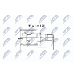 Compre Jogo de apoios, veio de transmissão da NTY NPW-KA-325 a um preço baixo por 40,49 €