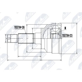 Achetez des Jeu de joints, arbre de transmission NTY NPZ-MZ-020 à prix pour 27,85 €