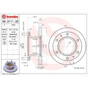 Bremsscheibe für IVECO von BREMBO
