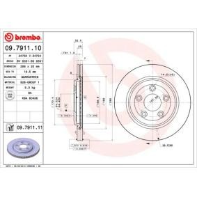 Compre Disco de travão da BREMBO 09.7911.10 a um preço baixo por 57,75 €