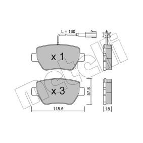 Achetez des Plaquettes de frein METELLI 22-1204-0 à prix pour 37,82 €